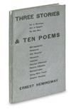 HEMINGWAY, ERNEST. Three Stories & Ten Poems.